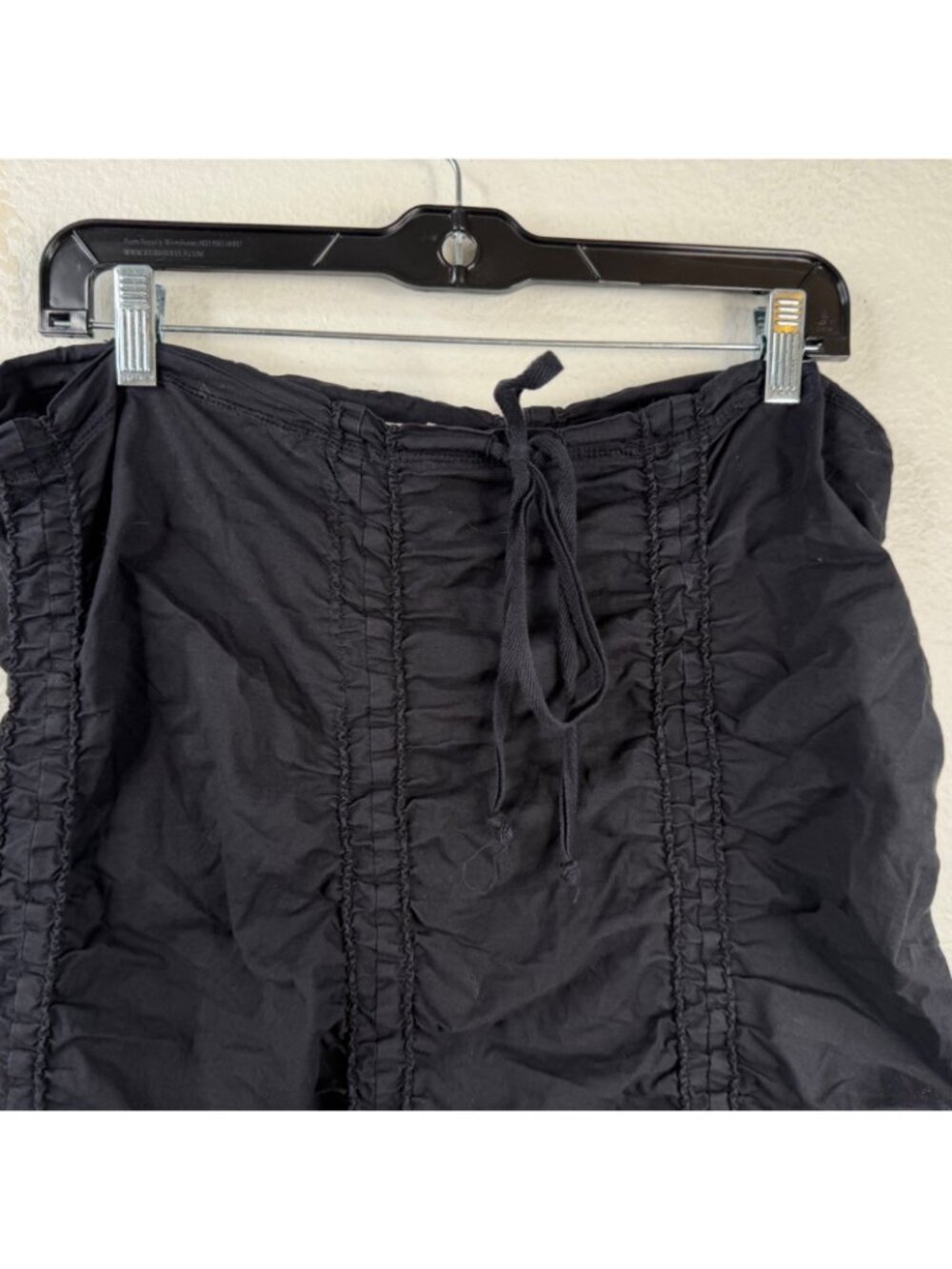 XCVI Wearables Women's Ruched Drawstring Gothic Grunge Punk Black Skirt Sz S - Picture 4 of 8